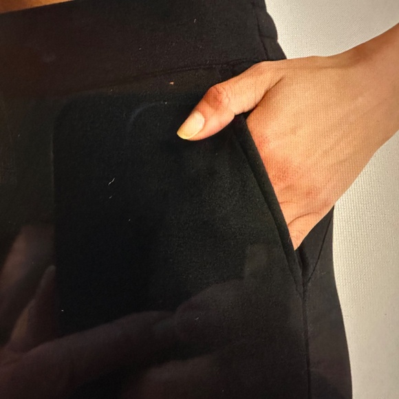 Quince Super Soft Fleece Wide Leg Pant - Navy Blue - Size L - Picture 3 of 11